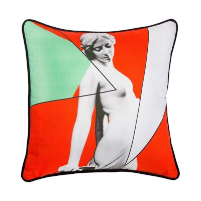 Coussin Coton Rouge Sirène