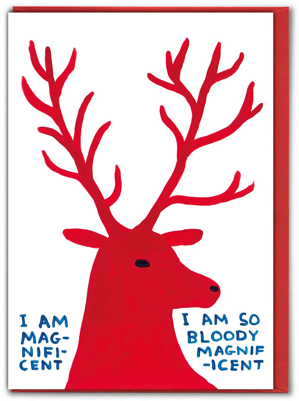 Christmas Card - Funny Magnificent Deer Xmas Card