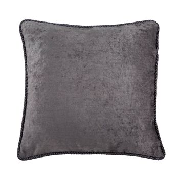 Coussin Velours Gris Cendre 3