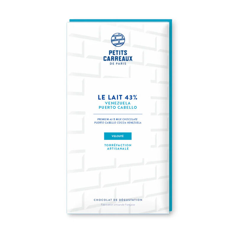 90g bar of 43% milk chocolate from Venezuela