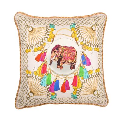 Agra Pink Silk Cushion