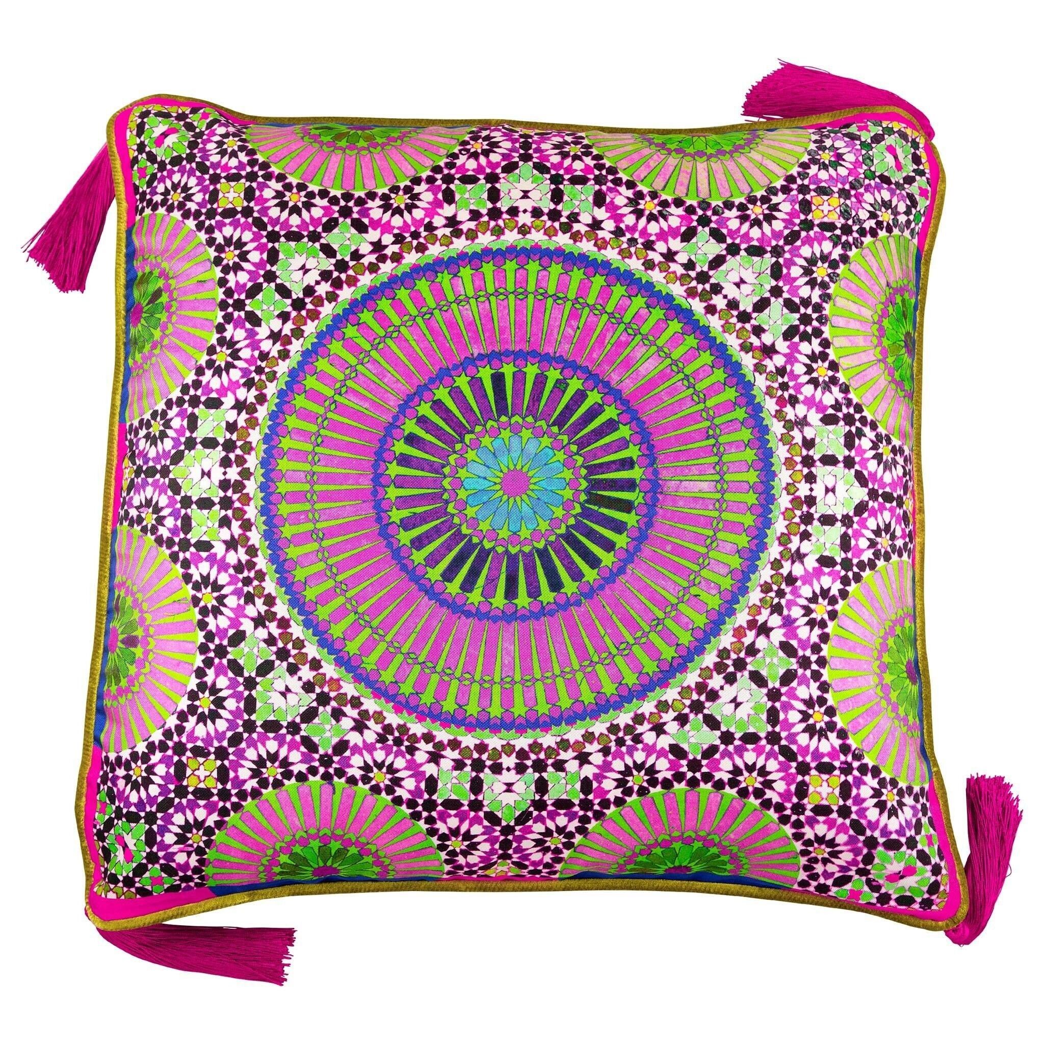 Cuscino in seta Zellige Pista grande