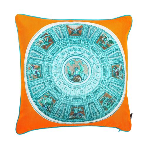 Capella Chigi Blu Silk Cushion