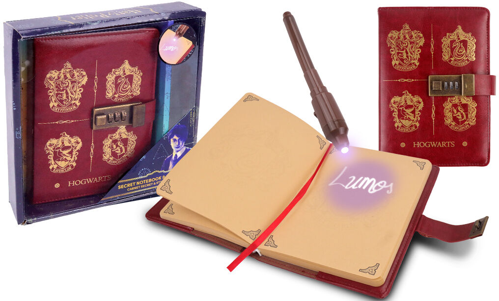 MGM TOY - Secret Diary - Officially Licensed Harry Potter - Creative Hobby - 035303 - PU Leather - Arts & Crafts - Imagination - Magic Pen - 112 Pages - Gifts - Birthday