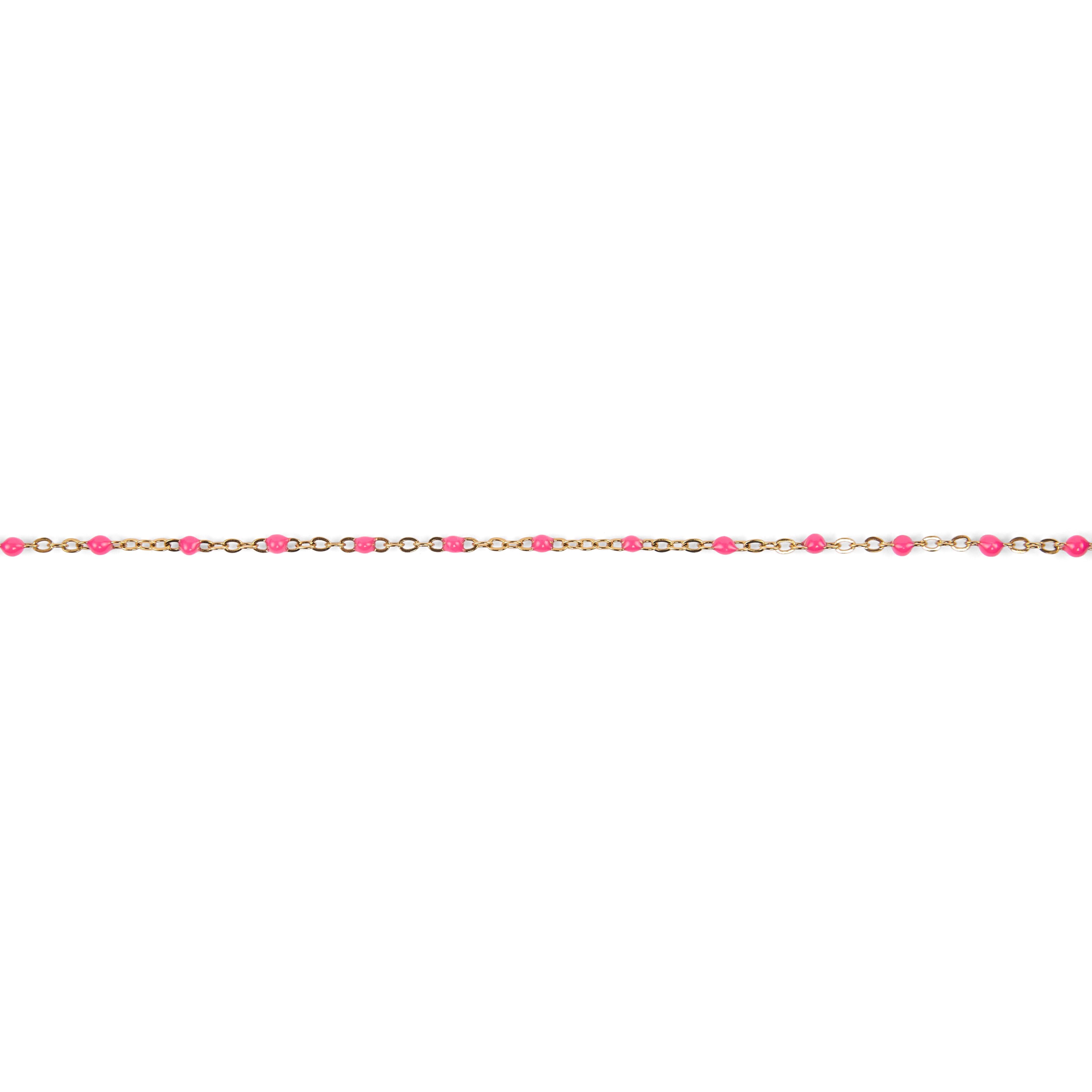 Stainless steel bracelets with colorful resin beads - Red theme
