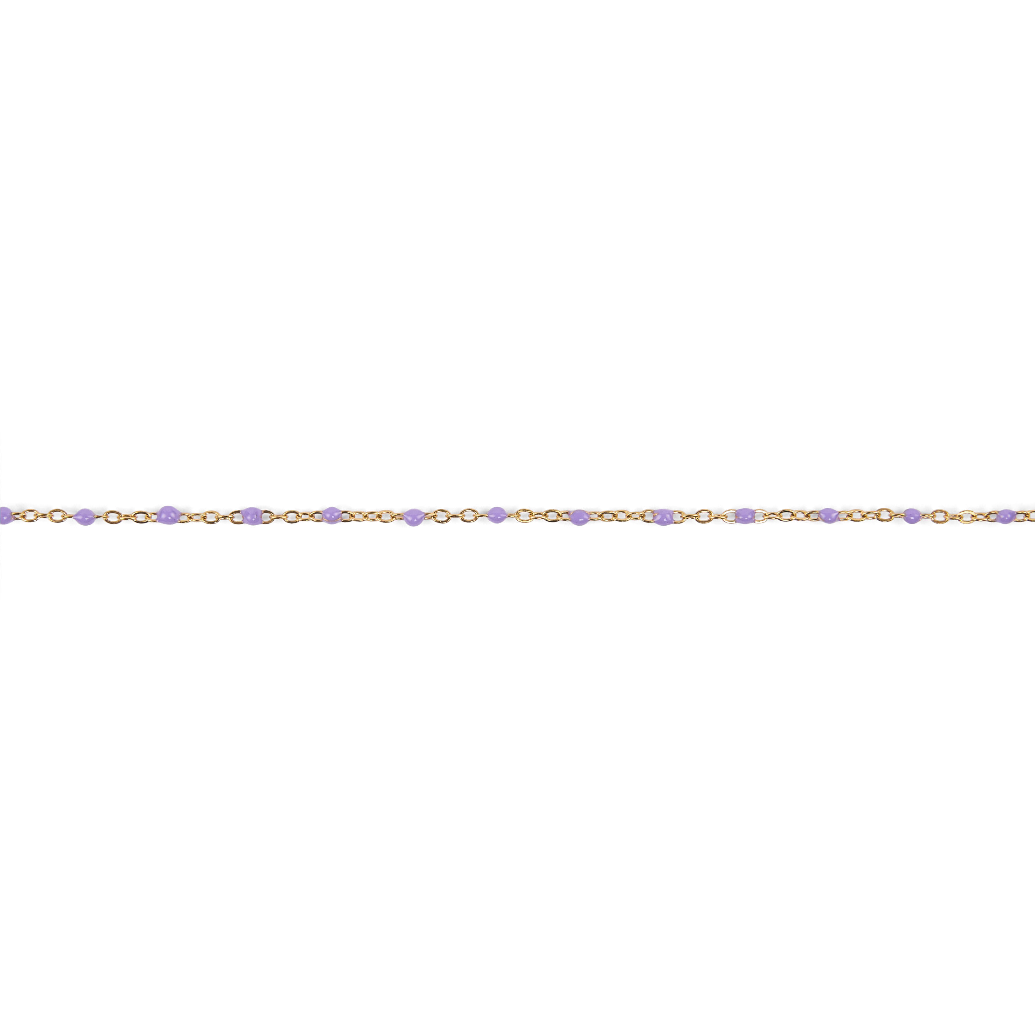 Stainless steel bracelets with colorful resin beads - Purple theme