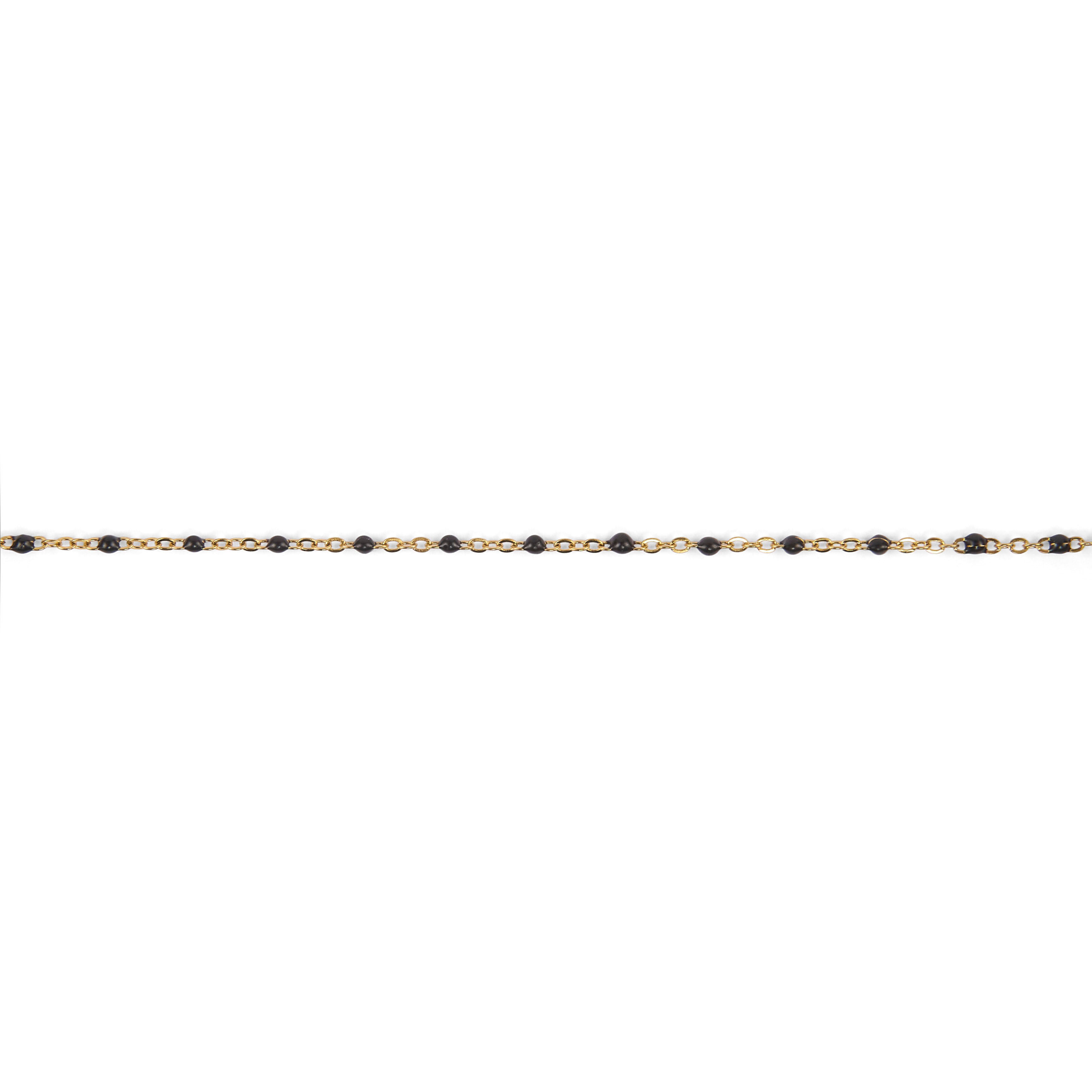 Stainless steel bracelets with colorful resin beads - Black theme