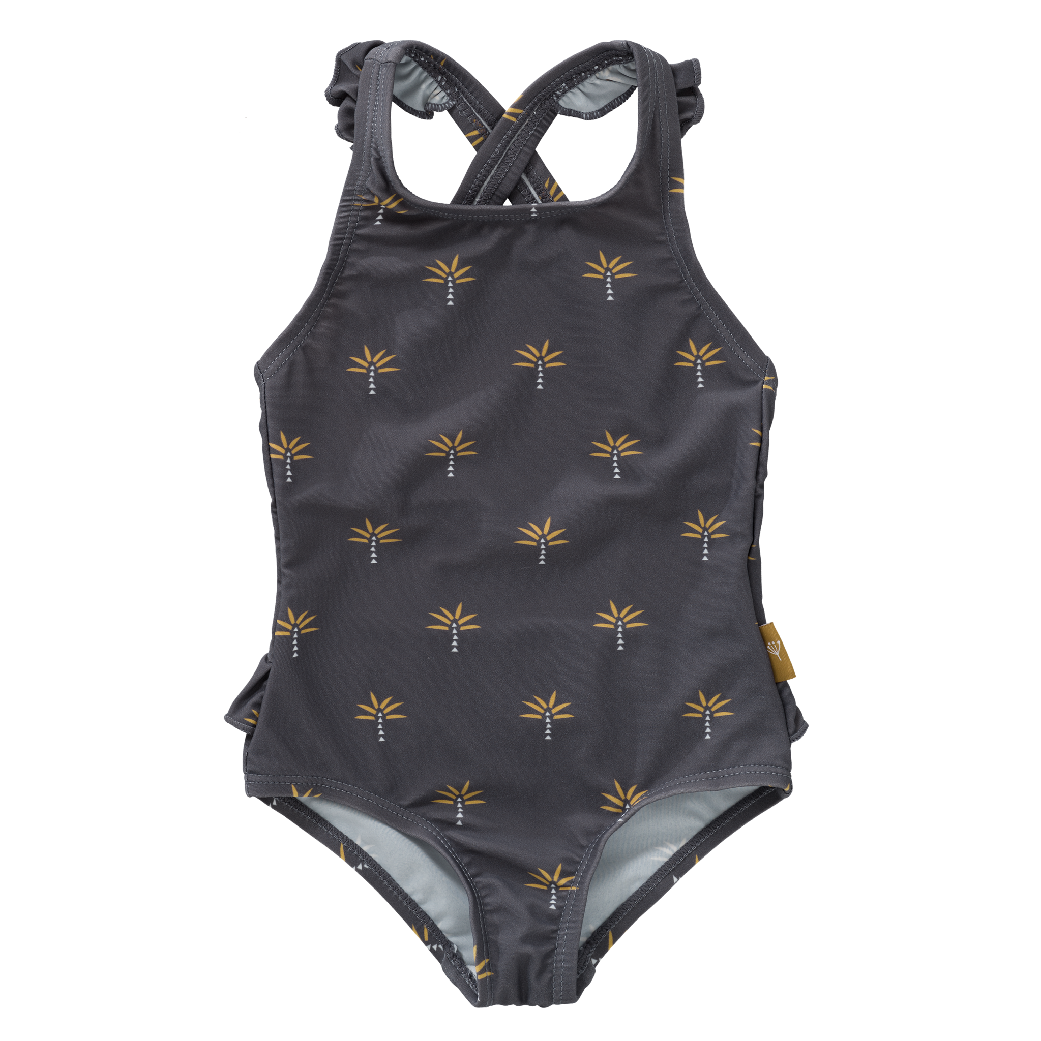 Swim UV Tanksuit girls Palmtree Steel Gray