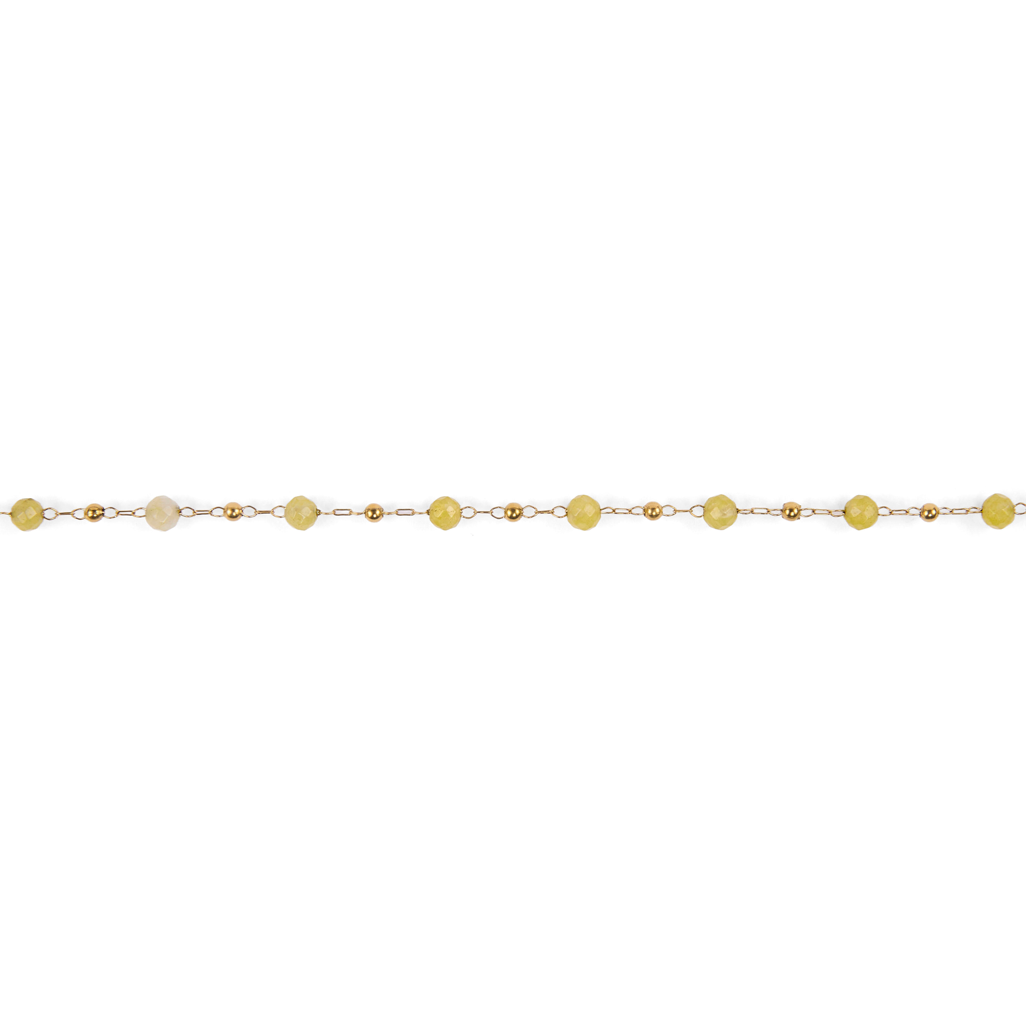 Stainless steel bracelets with faceted dyed agate beads - yellow theme