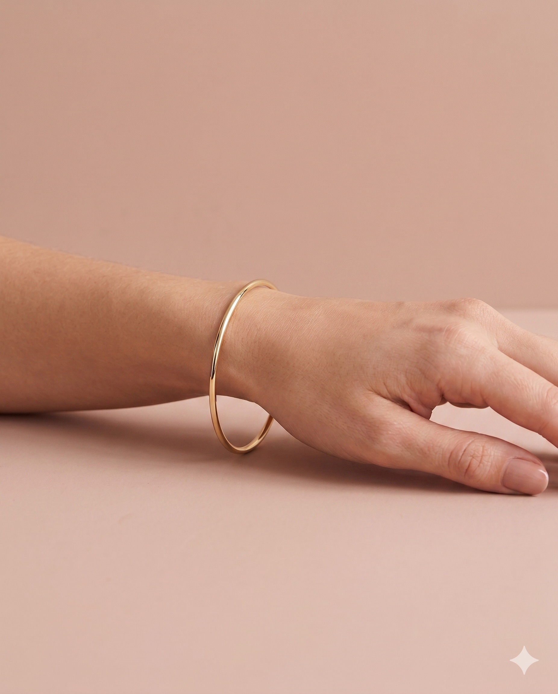 Bracelet Jonc Classique Brillant 2mm