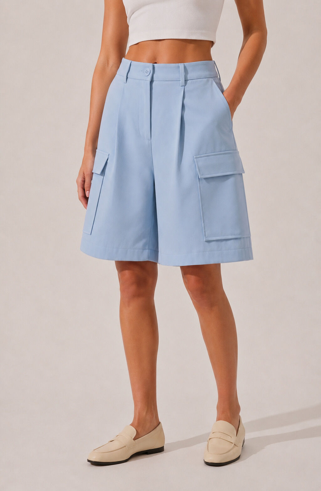 Short mi-long avec poches devant - 3295