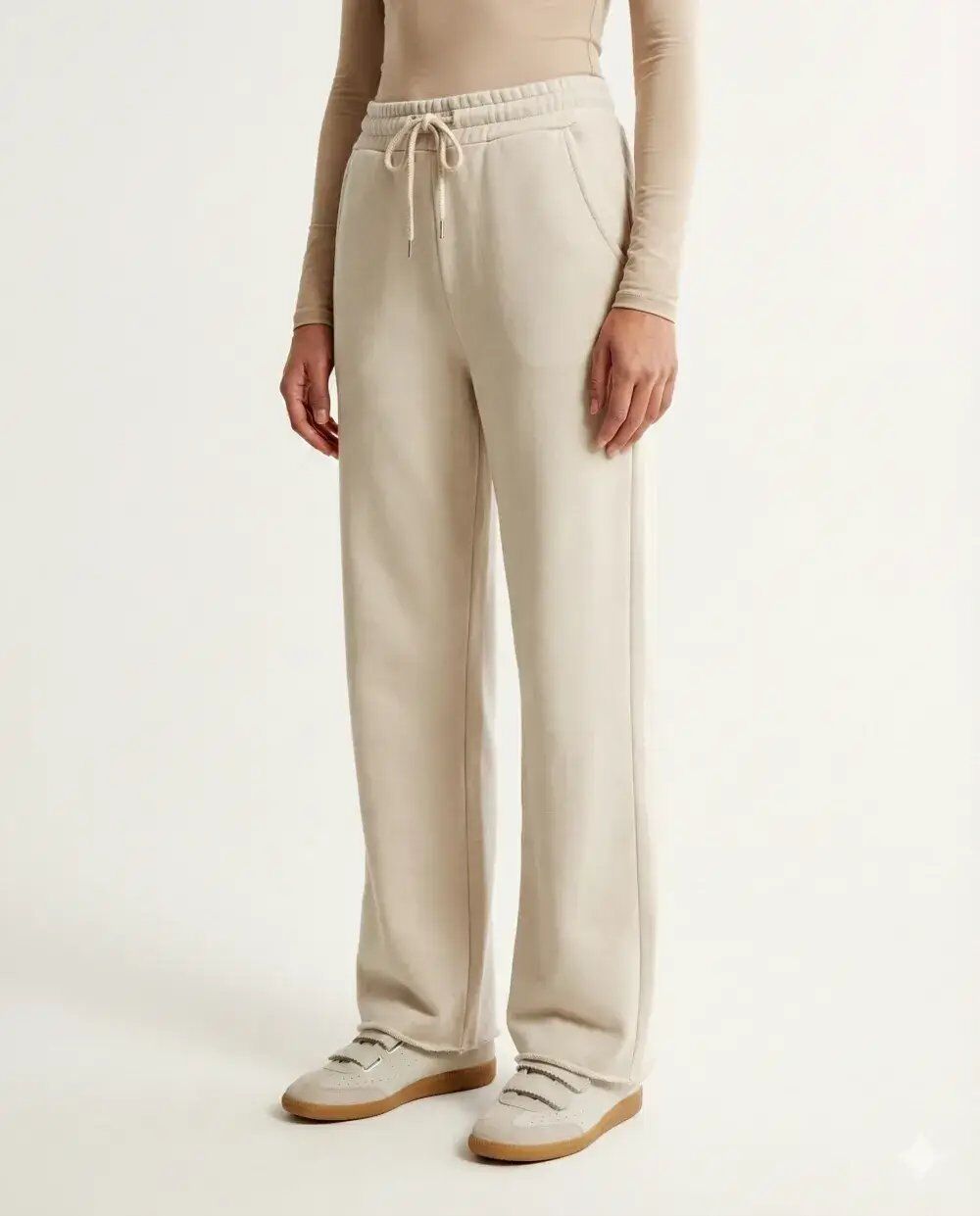 Pantalones deportivos de algodón grueso y ancho
