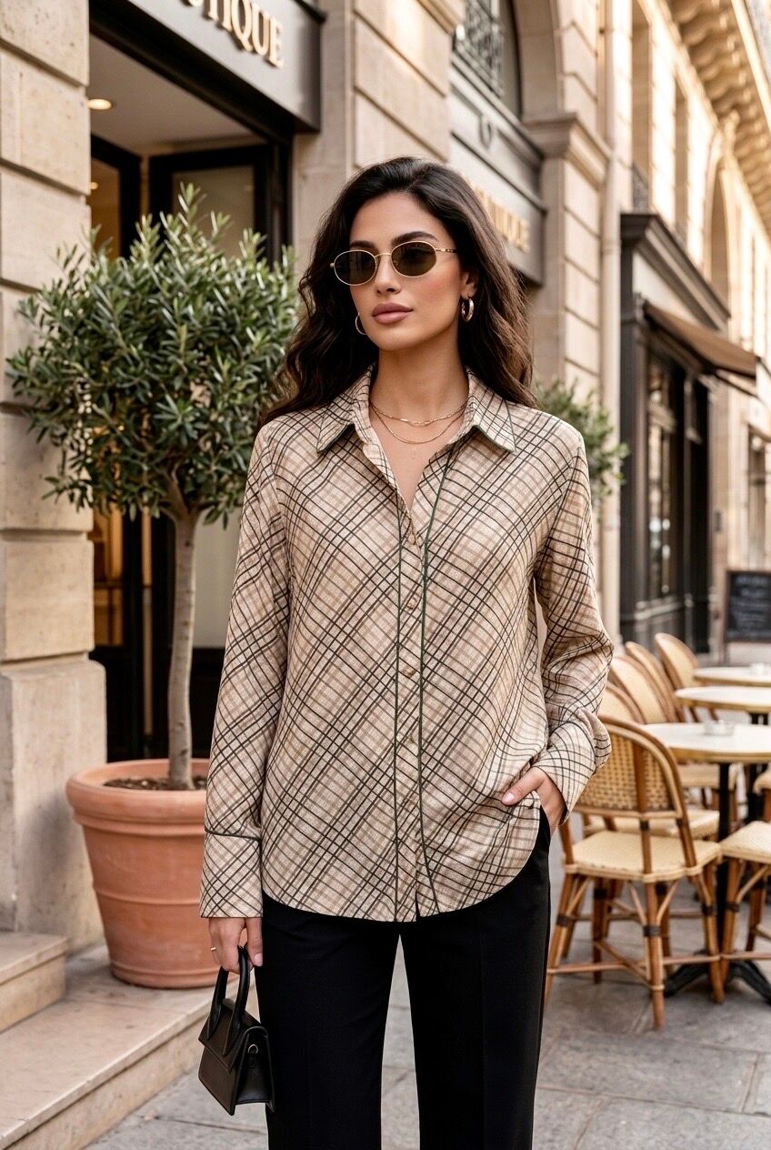 Women's plaid shirt