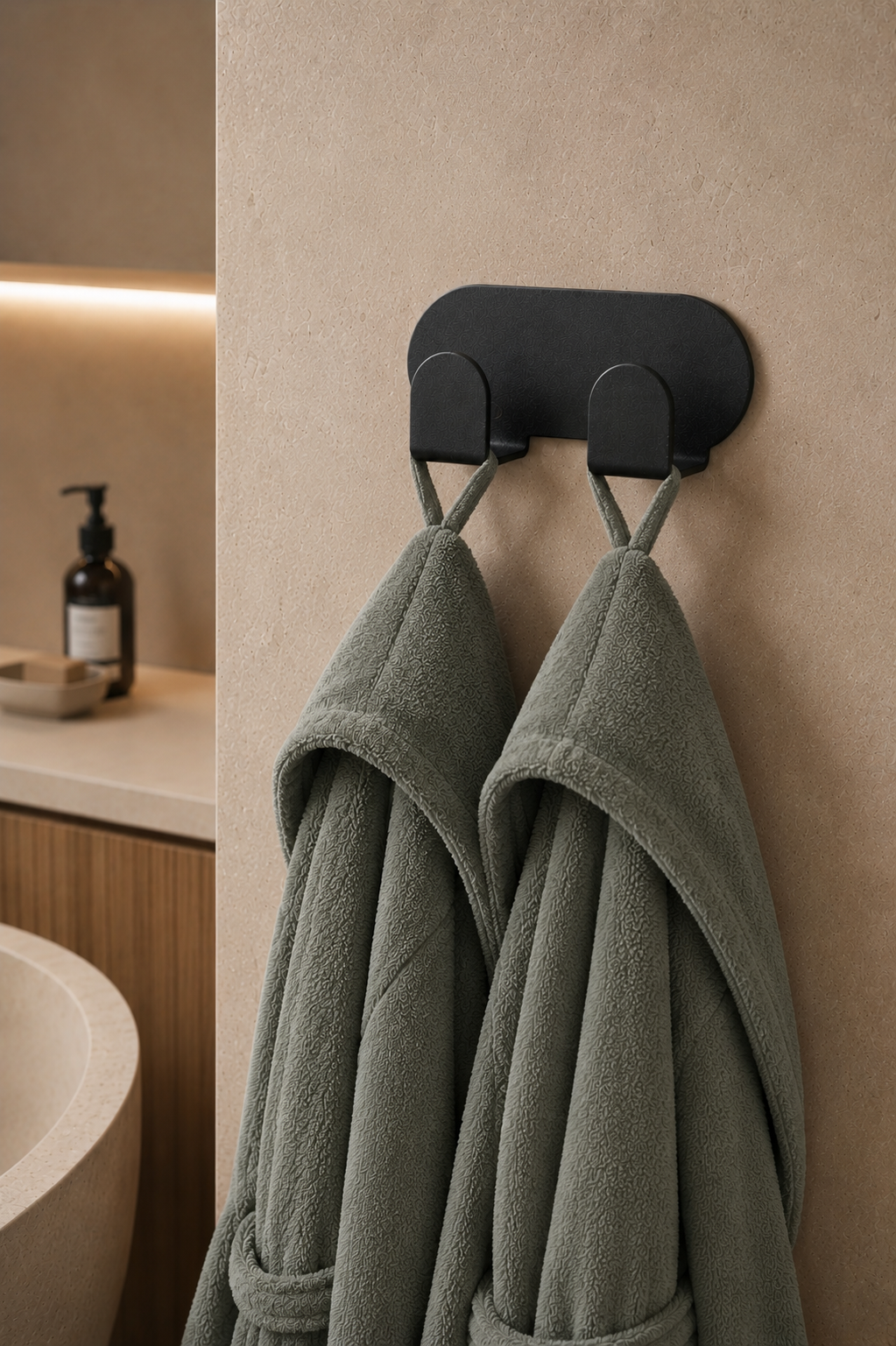 Doppelhaken | Wandhandtuchhalter | Haken | Mit Schrauben