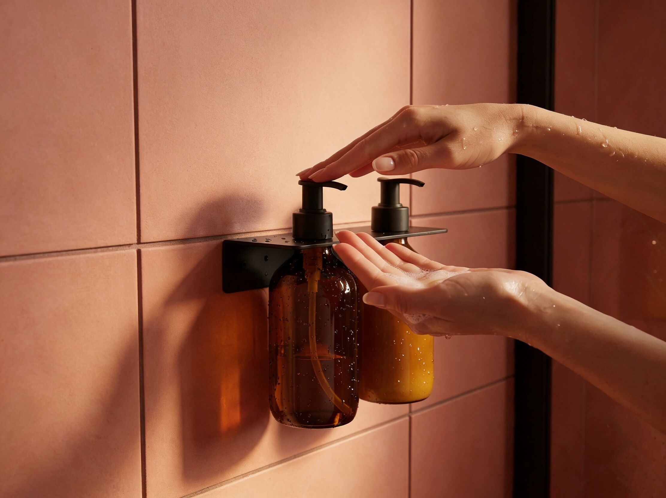 Doppelflaschenhalter zur Wandmontage | Mit oder ohne Bohren