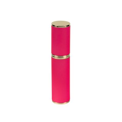 Fluorescent rose,  soft touch lacquer , purse atomizer