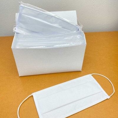 Mondkapje - 3-laags Wasbaar mondmasker - Gezichtsmasker - Wit