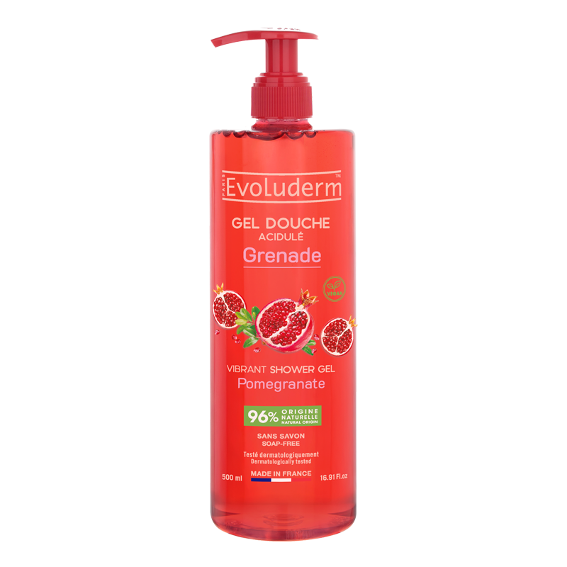 Tangy Pomegranate Shower Gel - 500ml - 96% Naturally Derived Ingredients