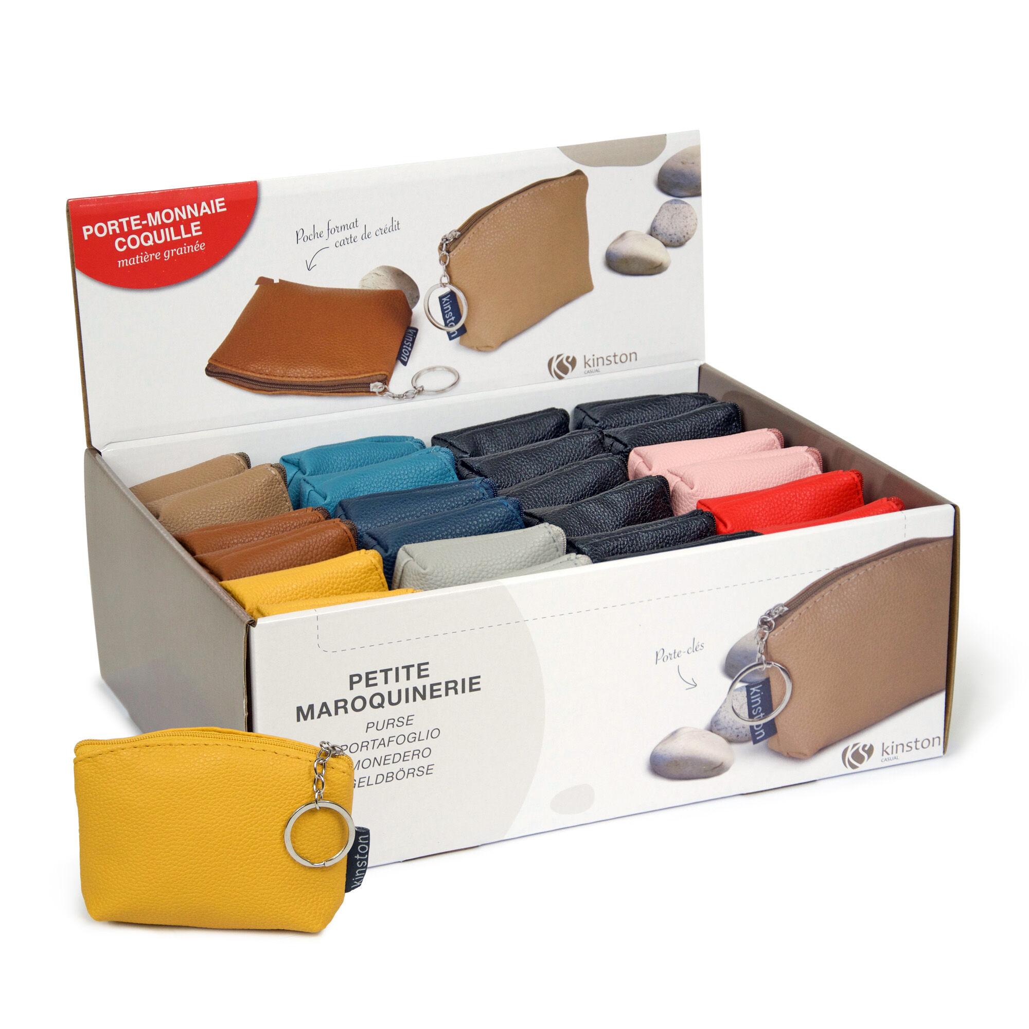 Assorted Cardboard Coin Purse Display Stand