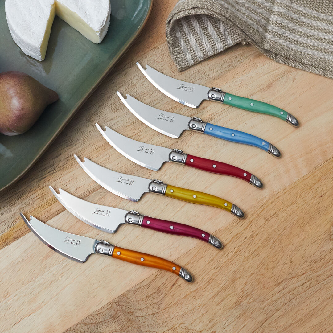 Laguiole 12 Piece Pronged Knife Set, Rainbow