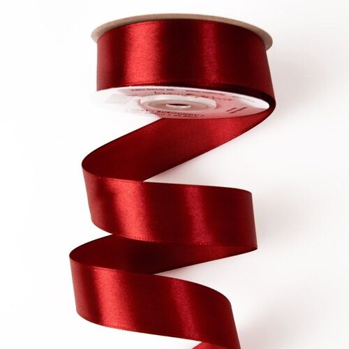 Satin ribbon 25mm x 22.86m - Burgundy