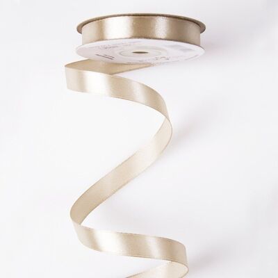 Satin ribbon 12mm x 22.86m - Beige