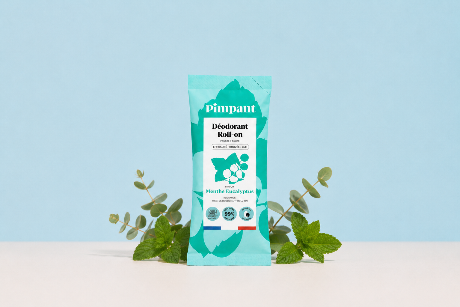 Recharge Déodorant Roll-On Menthe Eucalyptus