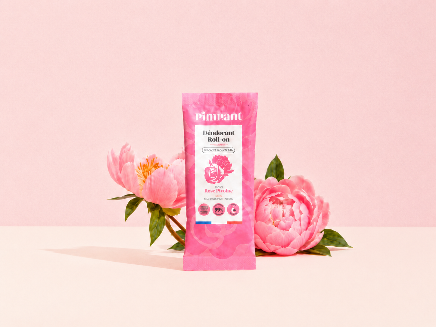 Recharge Déodorant Roll-on Rose Pivoine