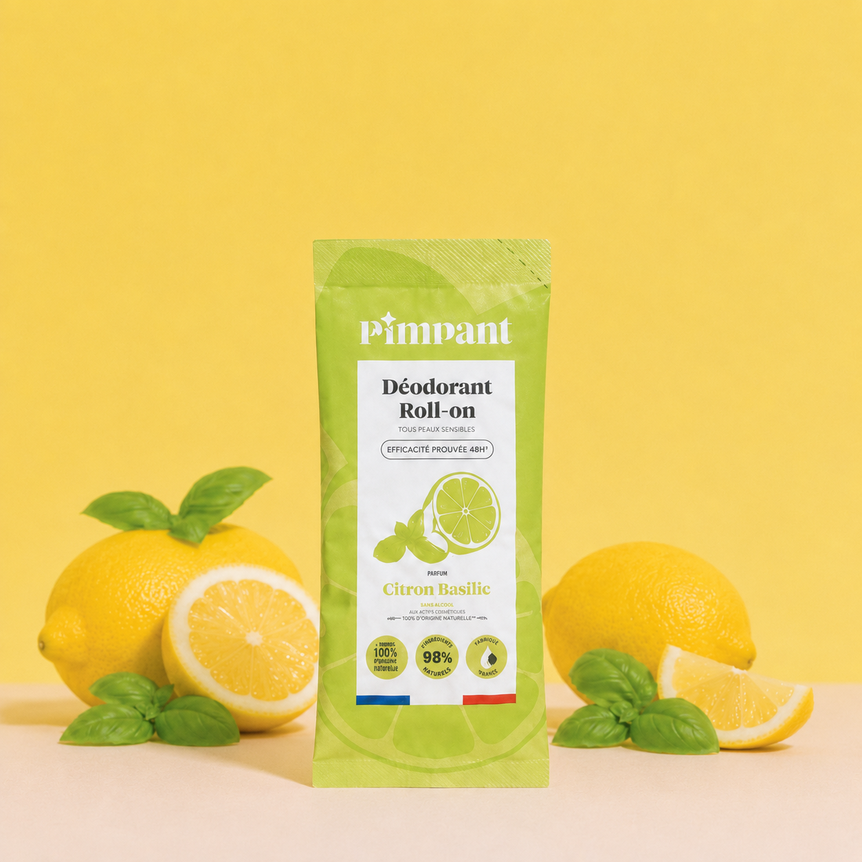 Recharge Déodorant Roll-On Citron Basilic