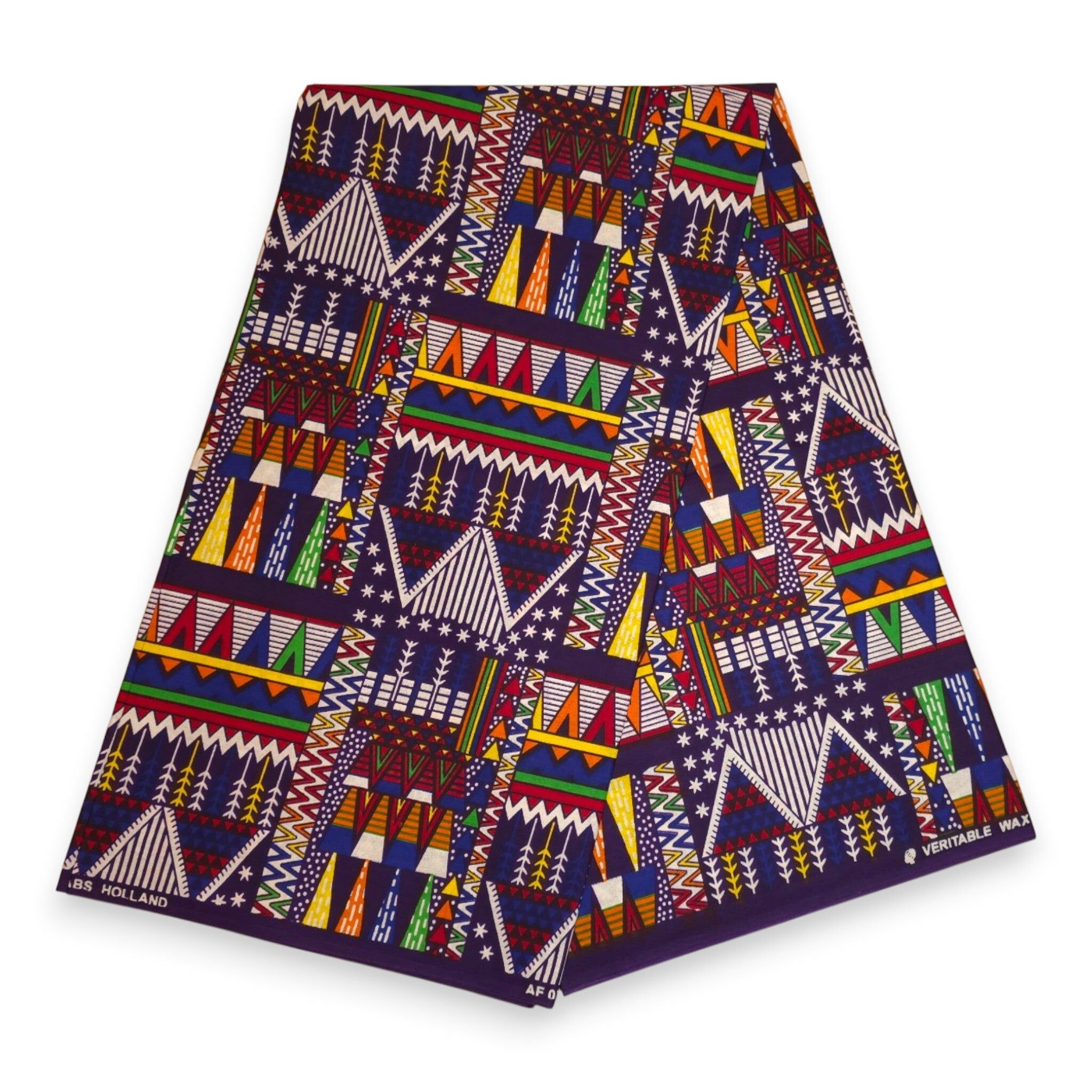 6 Yards - African Wax print fabric - Multicolor Earth Heritage - 100% cotton