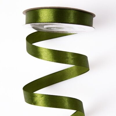 Satin ribbon 12mm x 22.86m - Dark olive green