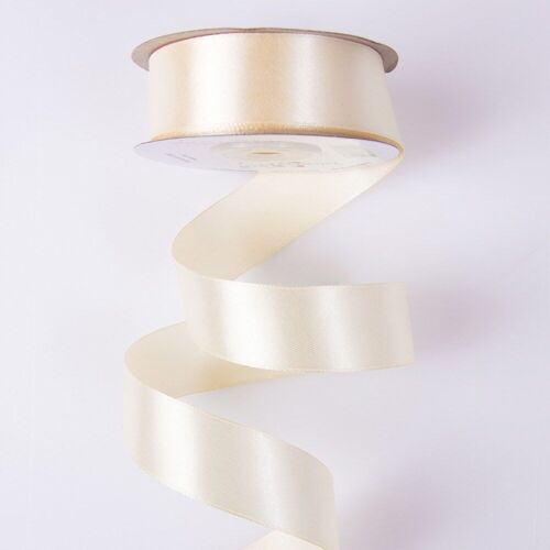 Satin ribbon 25mm x 22.86m - Cream