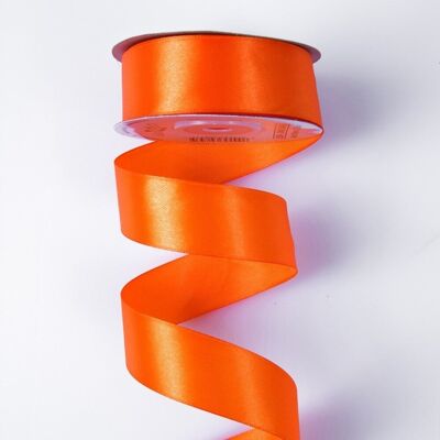 Satin ribbon 25mm x 22.86m - Dark orange