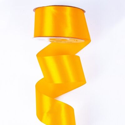 Satin ribbon 38mm x 22.86m - Dark yellow