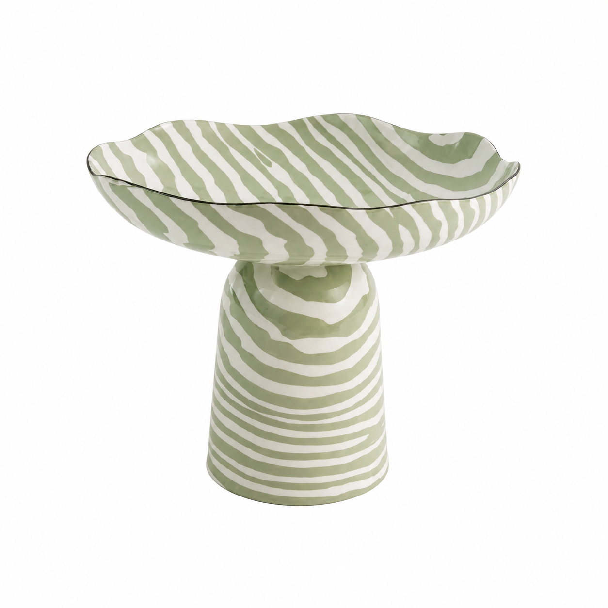 Poko Iron Bowl – Enamel Printed Decorative Tabletop Accent (24 cm)