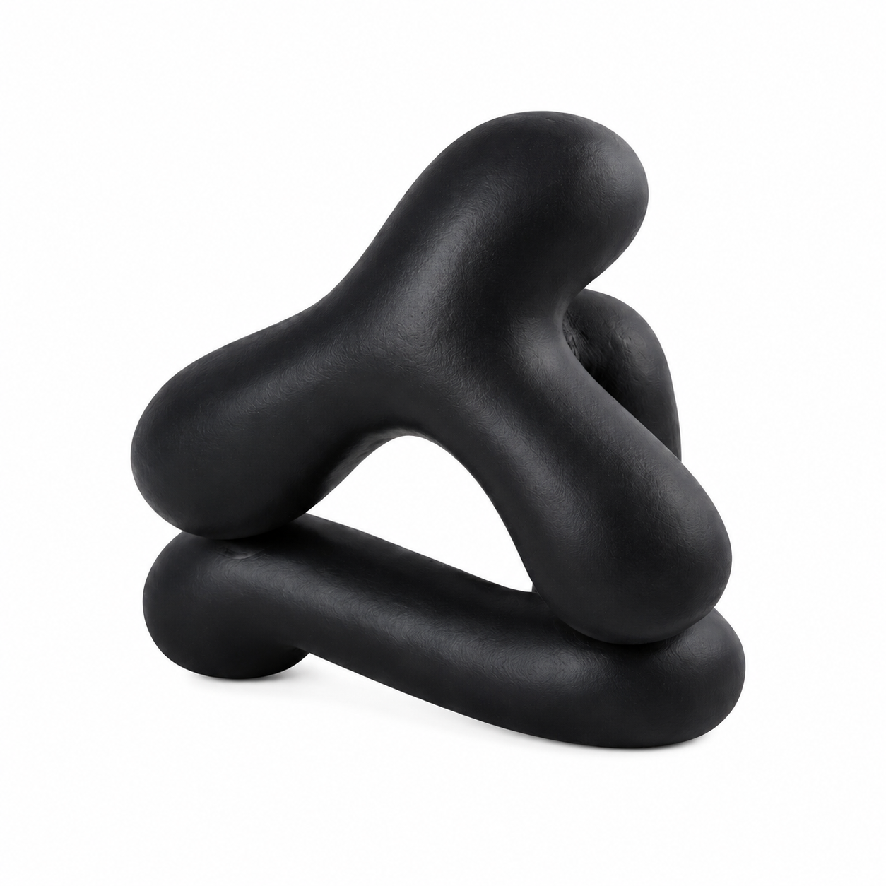 Abstract Aluminium Tabletop Sculpture – Black