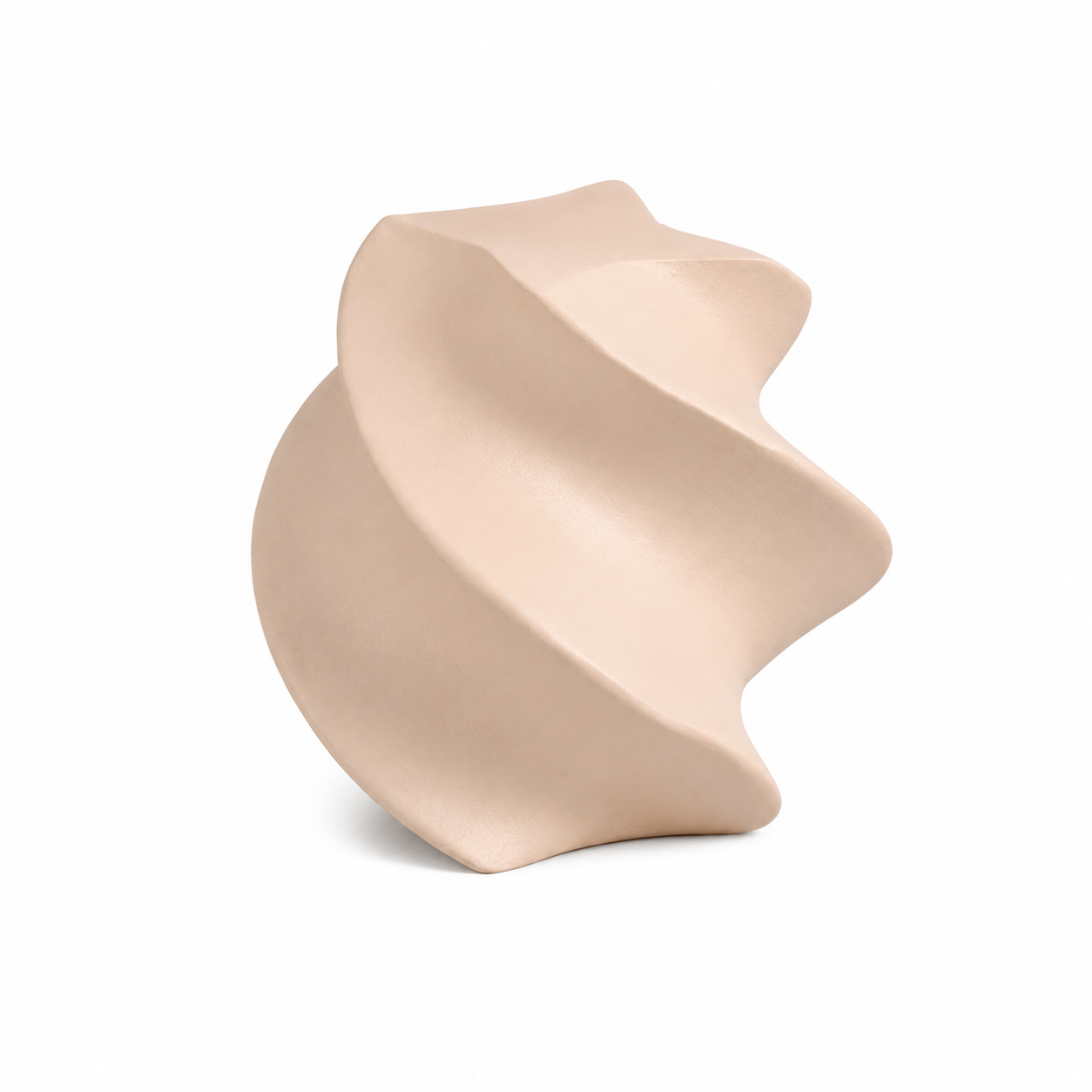 Abstract Aluminium Decor Object – Beige Powder Coated