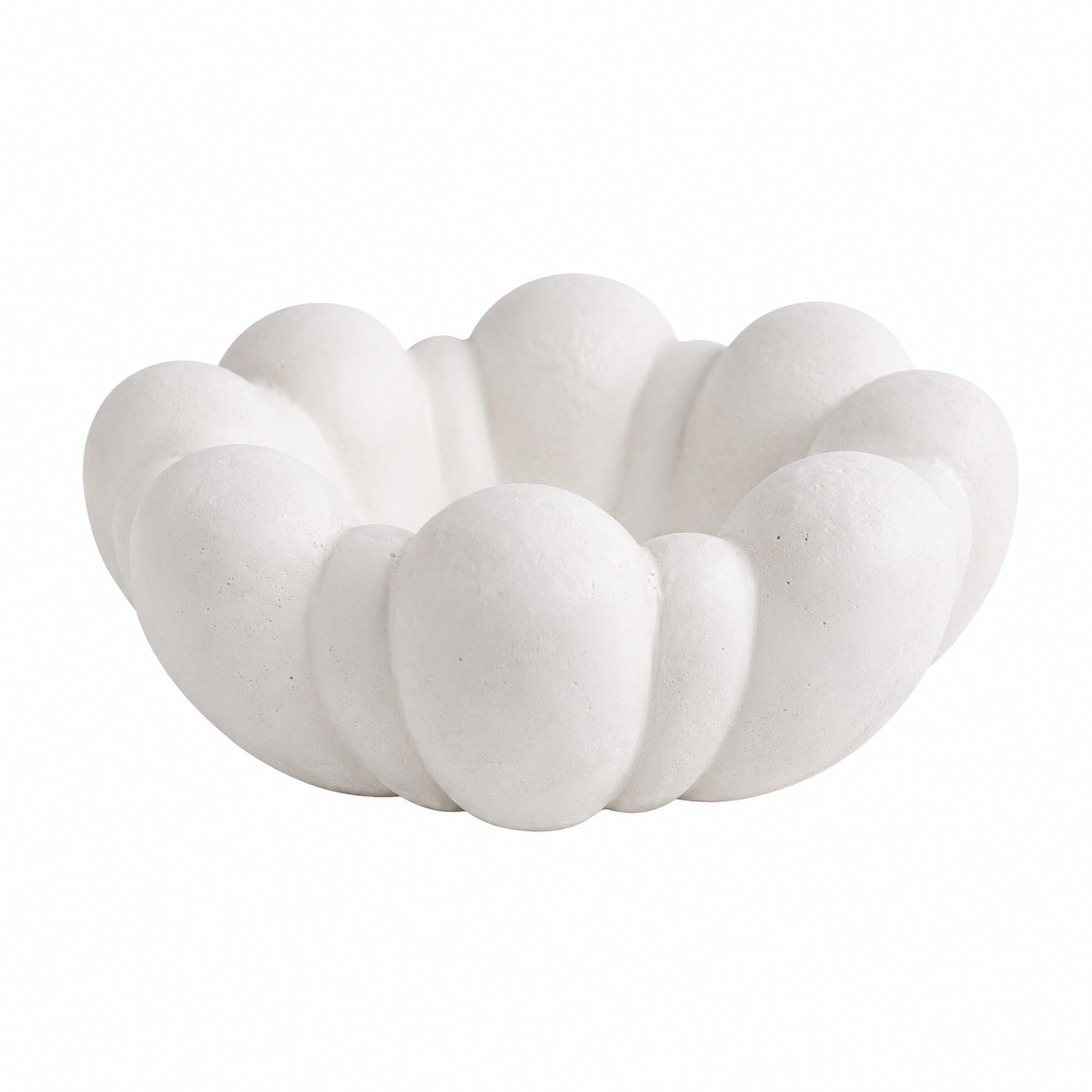 Modern Decorative Aluminium Bowl – White Powder Coat