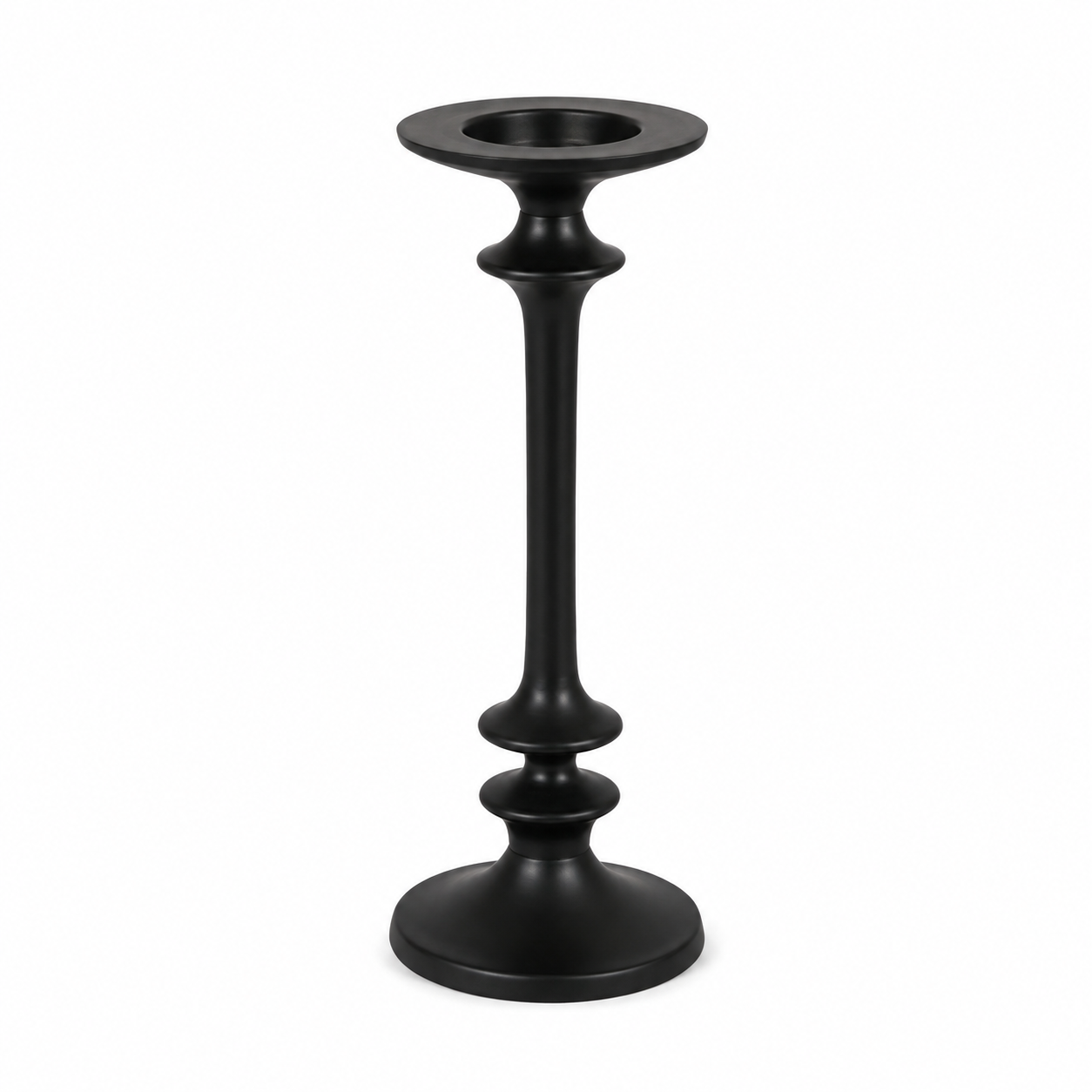 Modern Black Aluminium Candle Holder