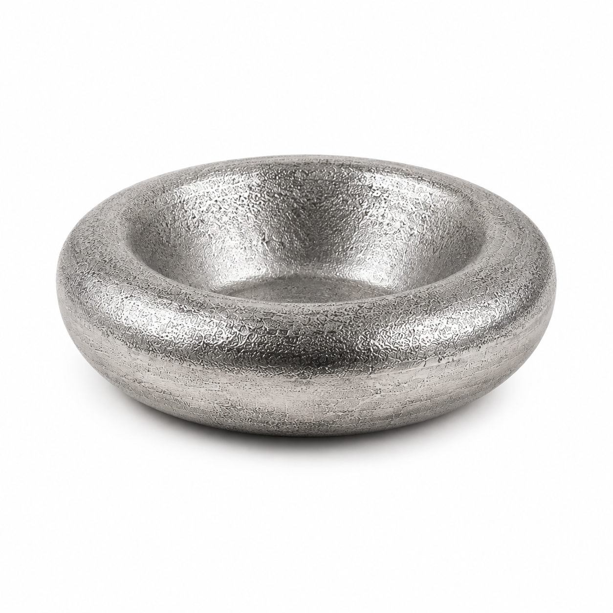 Round Aluminium Decorative Box – Nickel Antique Finish