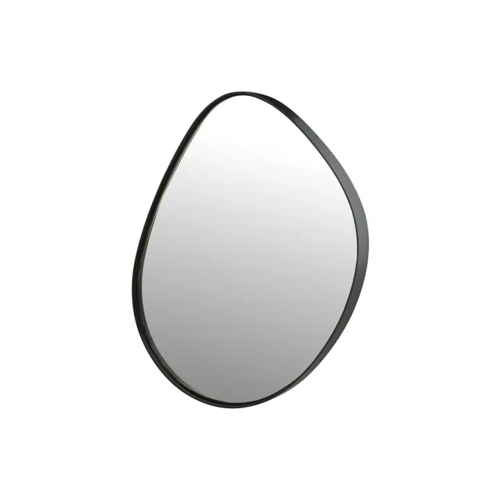 Organic Pebble Black Wall Mirror – Modern Decorative Accent