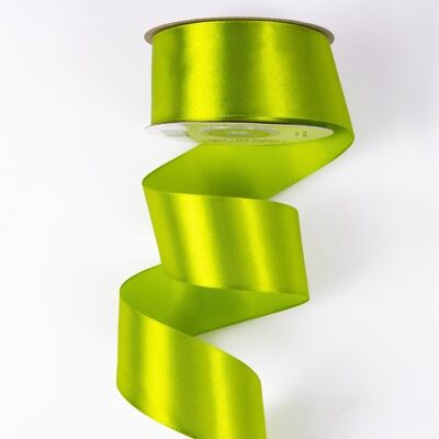 Satin ribbon 38mm x 22.86m - Tea green