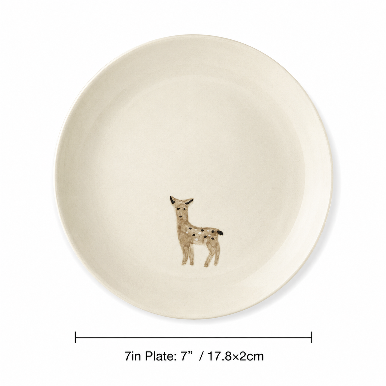 Cute Animal Ceramic Dessert Plate | 7" Embossed Snack Dish