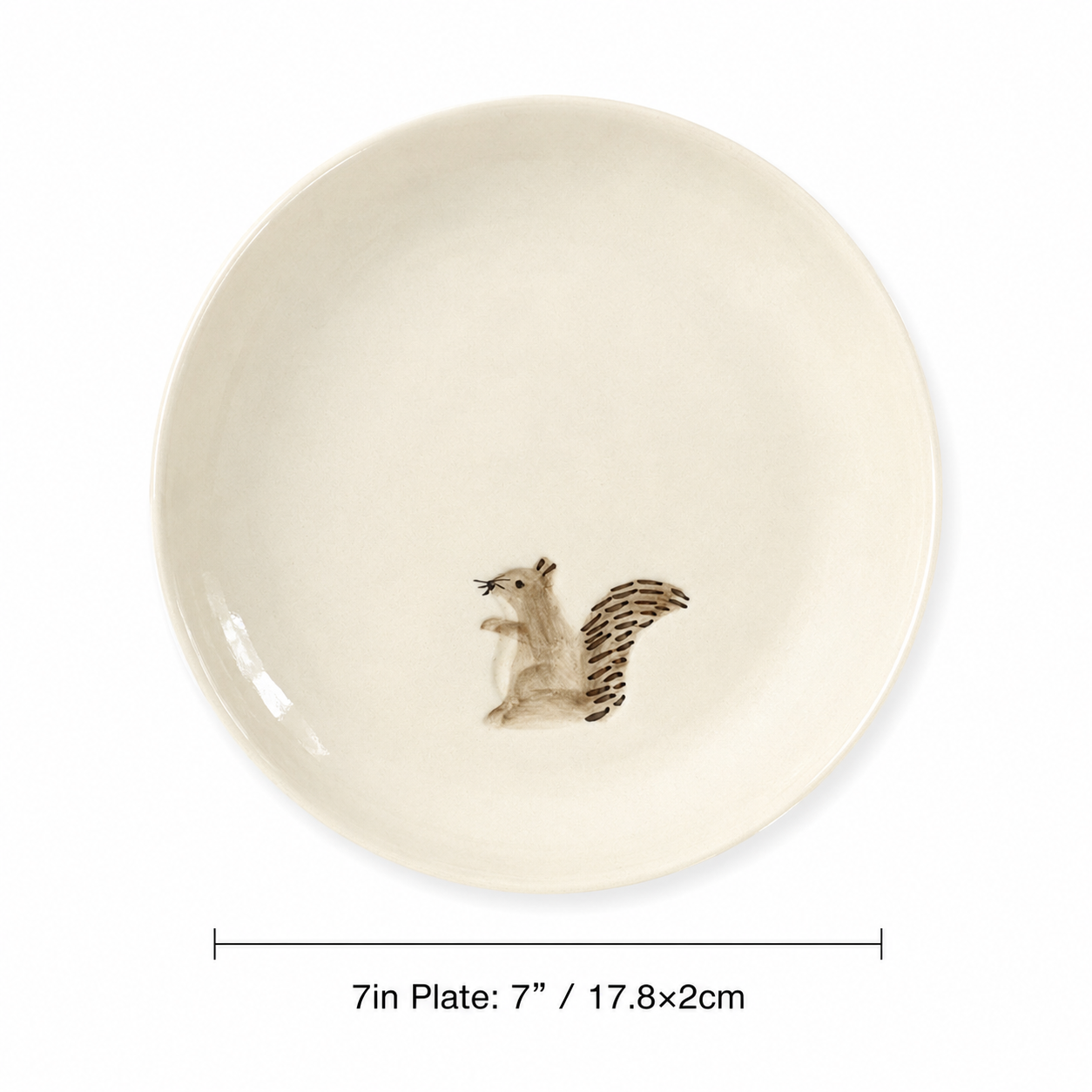 Cute Animal Ceramic Dessert Plate | 7" Embossed Snack Dish