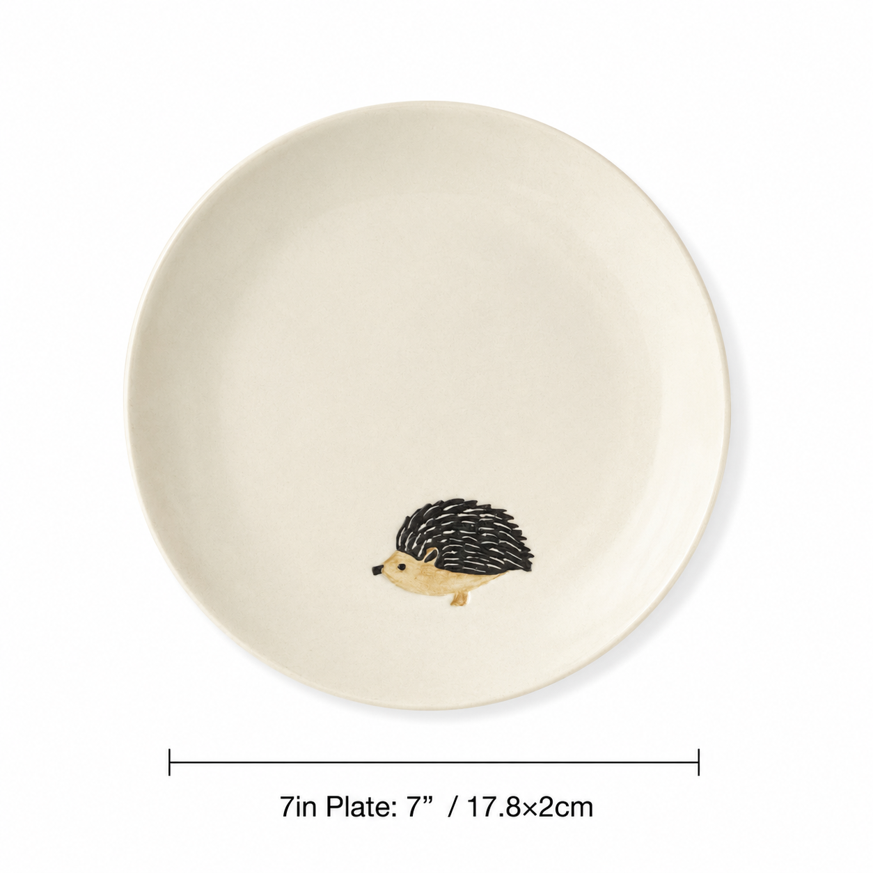 Cute Animal Ceramic Dessert Plate | 7" Embossed Snack Dish