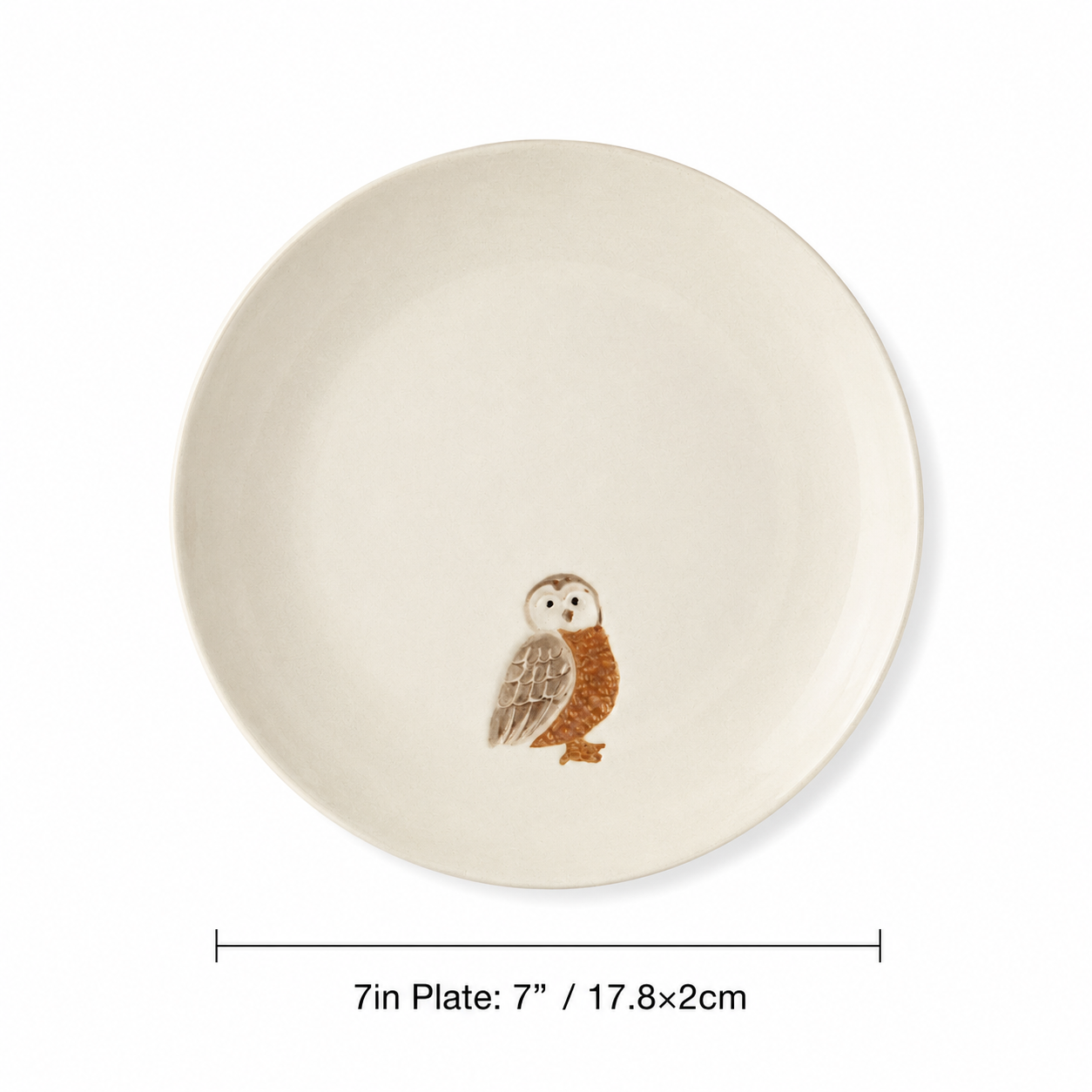 Cute Animal Ceramic Dessert Plate | 7" Embossed Snack Dish
