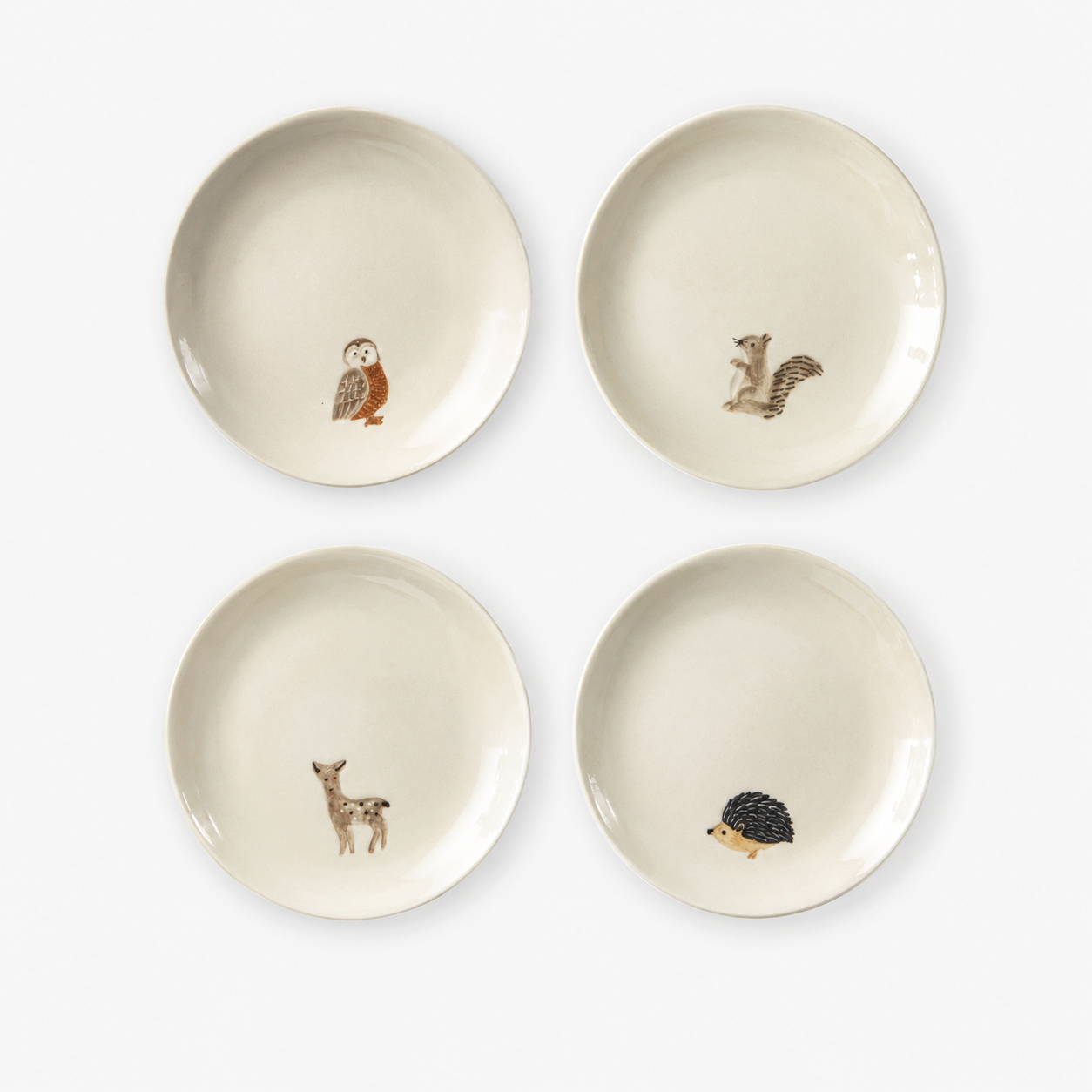 Cute Animal Ceramic Dessert Plate | 7" Embossed Snack Dish