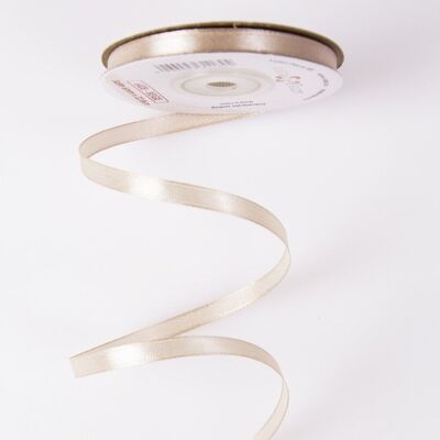Satin ribbon 6mm x 22.86m - Beige