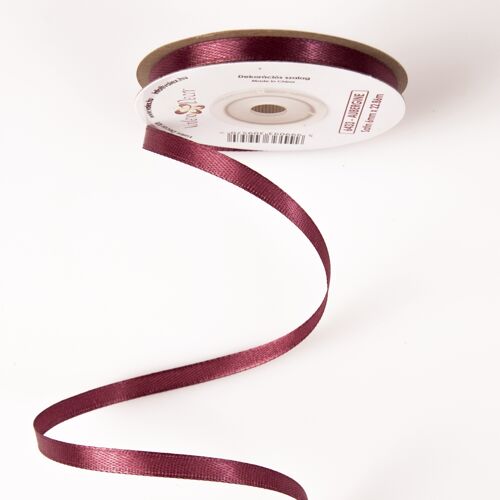 Satin ribbon 6mm x 22.86m - Aubergine