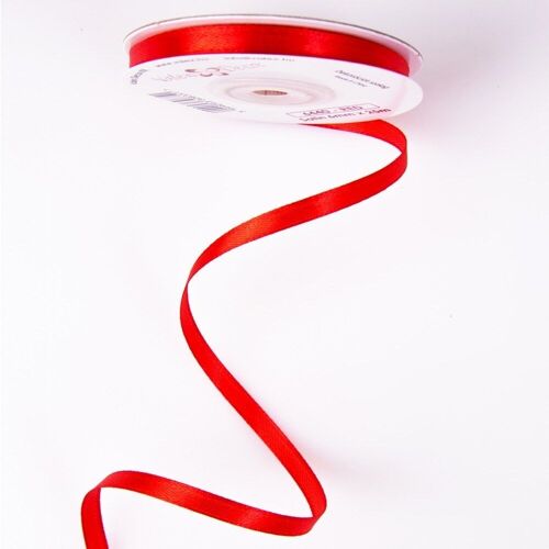 Satin ribbon 6mm x 22.86m - Red